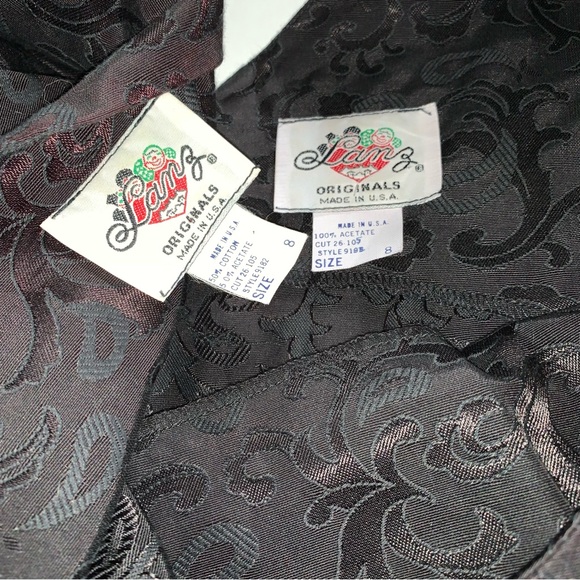 v i n t a g e :: Floral Damask Edwardian Dress Bolero Peplum Jacket Set - Picture 10 of 16